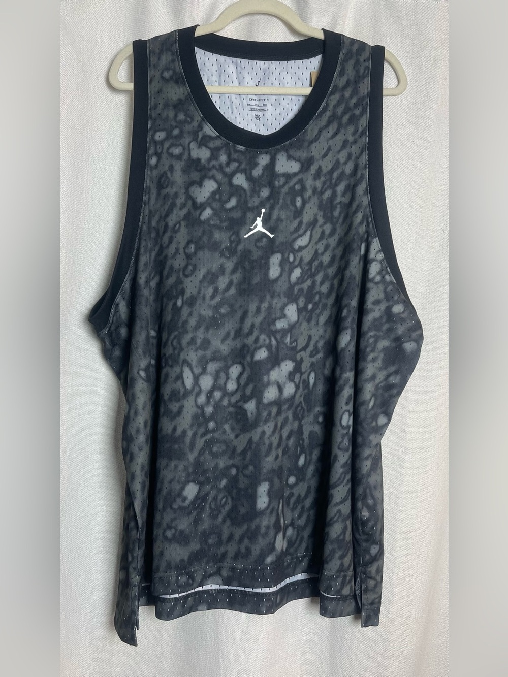Nike Air Jordan Sport Dri-FIT Mesh Jersey Center Jumpman Black 2XL FN5854 NEW